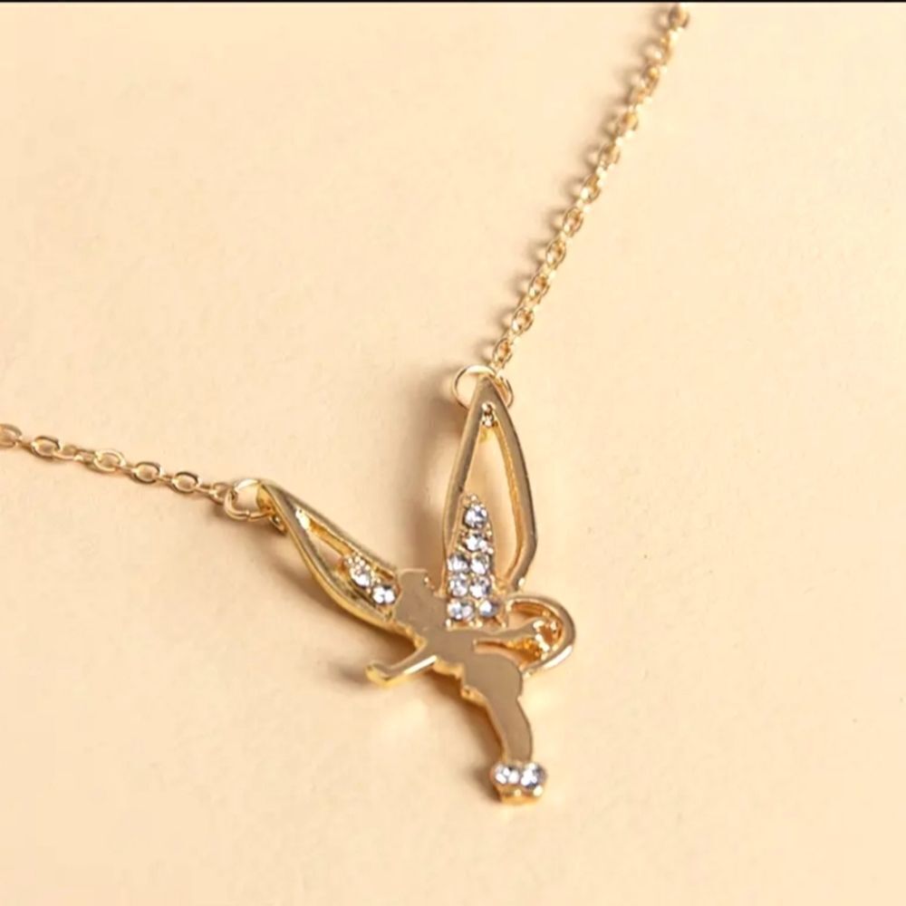 Classic Trendy cartoon rose gold plated angel pendant necklace